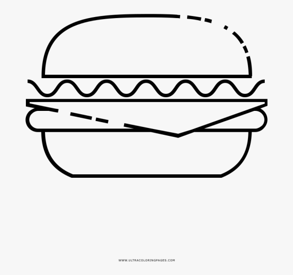 Лёгкие рисунки гамбургер