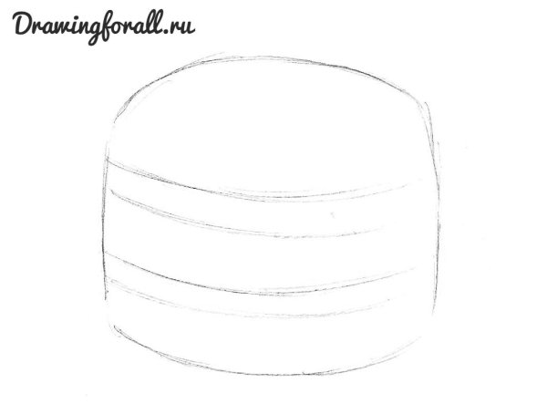 Гамбургер рисунок карандашом поэтапно