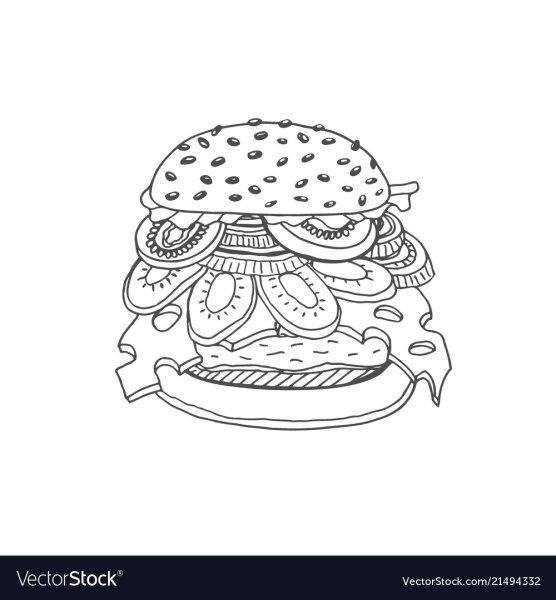 Гамбургер карандашом
