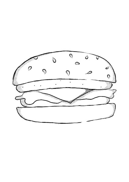 Нарисовать бургер