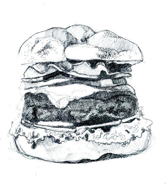 Бургер скетч