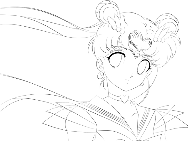 Сейлор Мун нарисованно