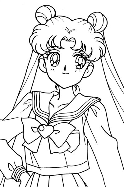 Раскраски аниме девочек Сейлор Мун