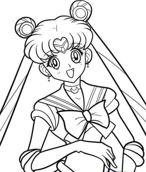Сейлормун Королева Серенити раскраска