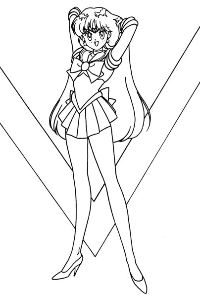 Сейлор Мун черно белое