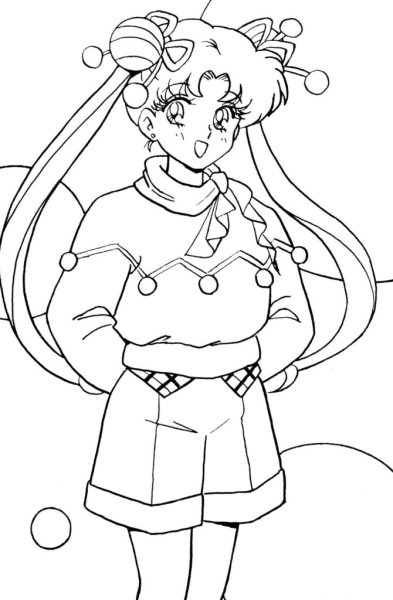 Расскраска аниме Сейлор Мун