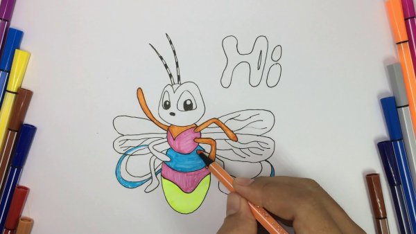 Светлячок карандашом