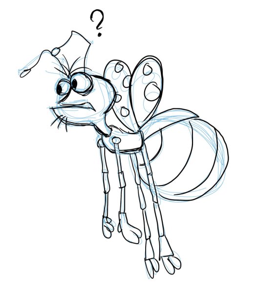 Светлячок карандашом