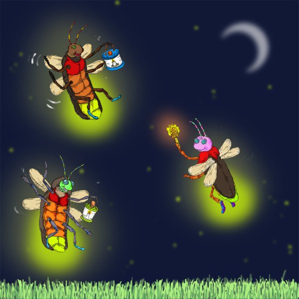 Светлячок раскраска