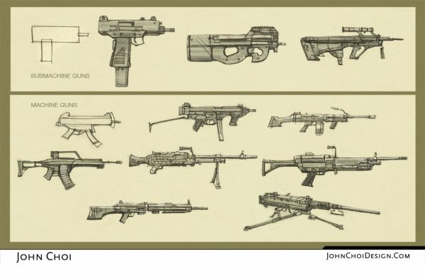 Пулемет карандашом