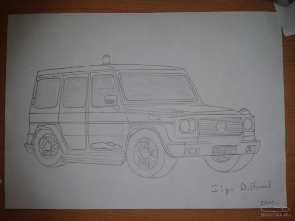Рисунки карандашом машины Гелик