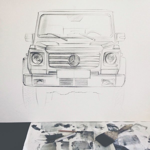 Мерседес Гелендваген эскиз