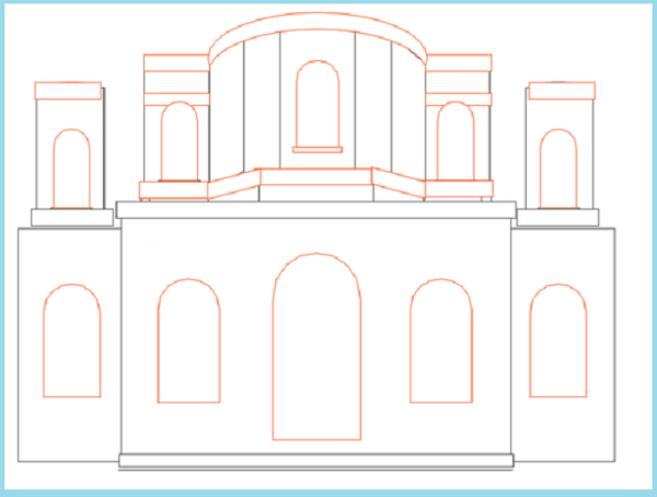 Храм Христа Спасителя срисовать