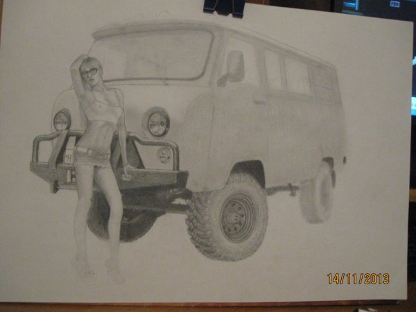 УАЗ Буханка карандашом