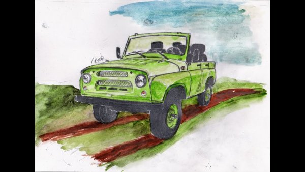 УАЗ 469 kak narisovat