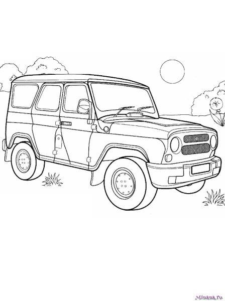 УАЗ 3151 раскраска