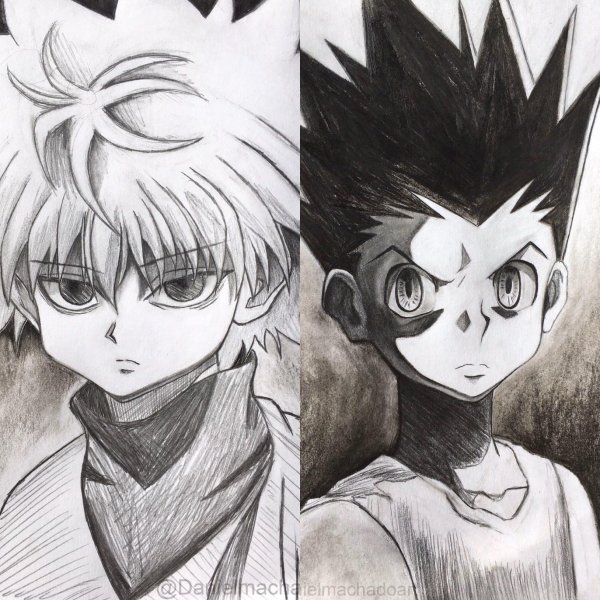 Киллуа в полный рост раскраска