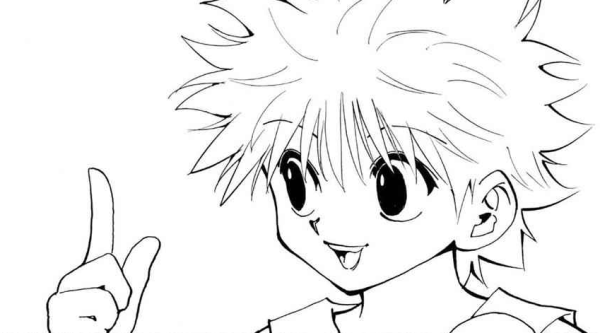 Киллуа цветными карандашами