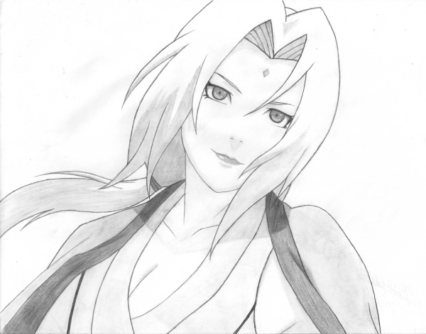 Раскраски аниме Наруто цунаде