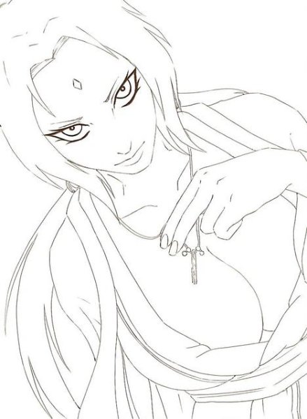 Цунаде Сенджу для срисовки