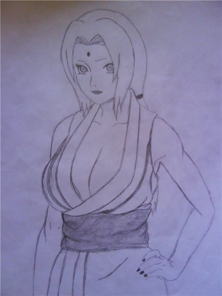 Цунаде из Наруто аниме для рисования