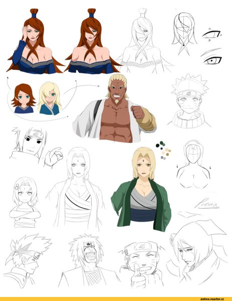 Цунаде из Наруто для срисовки