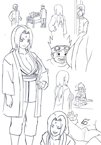 Нарисовать Наруто персонажей Сакура