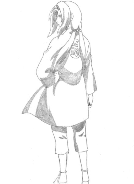 Цунаде Сенджу черно белый