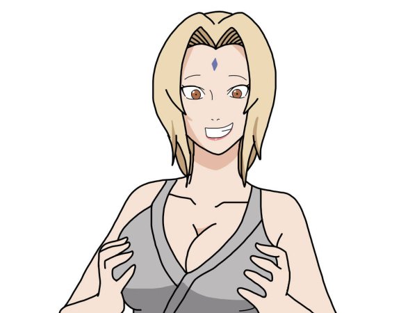 Раскраски аниме Наруто цунаде