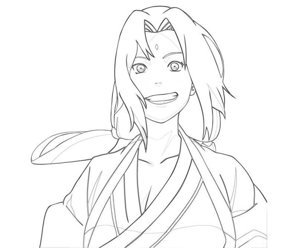 Нарисовать цунаде из Наруто