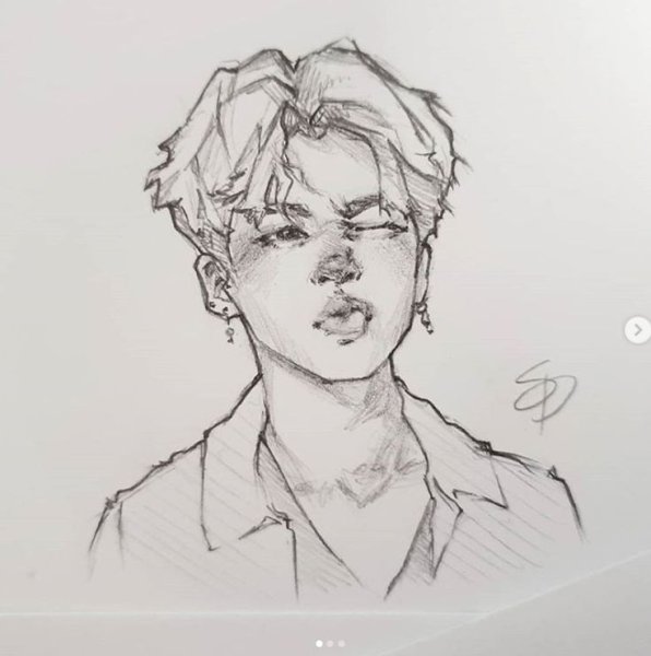 БТС зарисовки Чимин