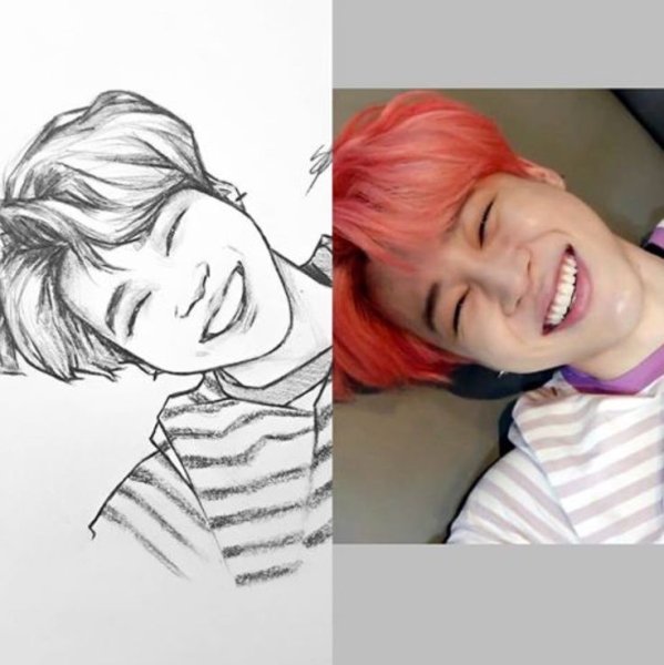 Срисовка Чимина из BTS