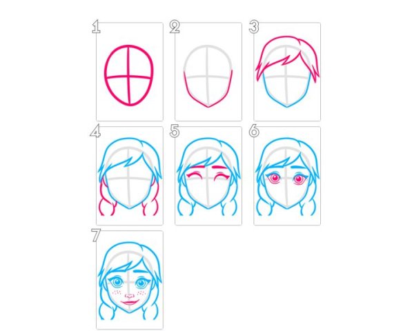 Анна рисунок поэтапно