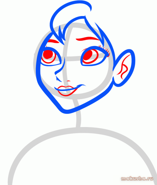 Холодное сердце срисовать