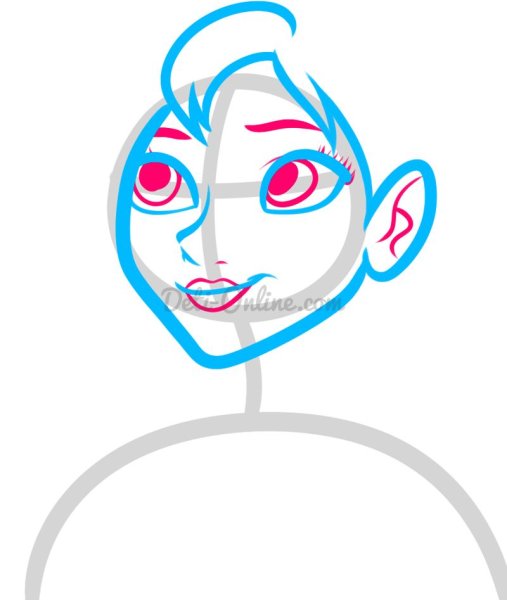 Холодное сердце срисовать