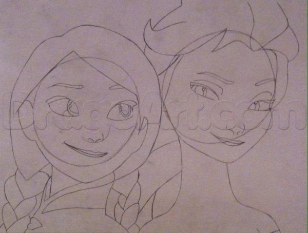 Срисовывать анну поэтапно