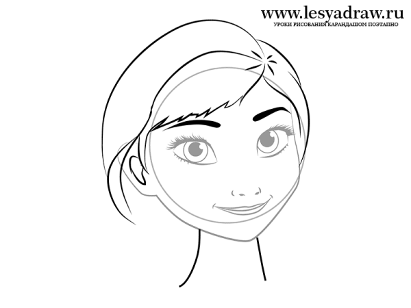 Нарисовать портрет Анны поэтапно