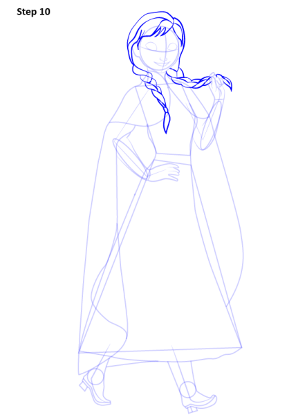 Анна рисунок карандашом в полный рост