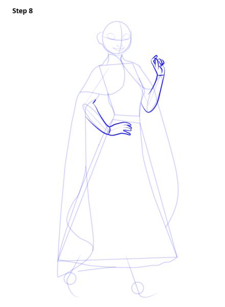 Анна рисунок карандашом в полный рост