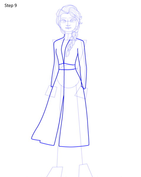 Нарисовать Эльзу из холодного сердца 2