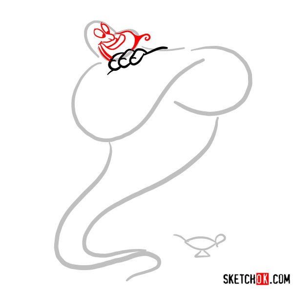 Рисунок Джина поэтапно