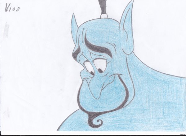 Джинн из Аладдина для срисовки