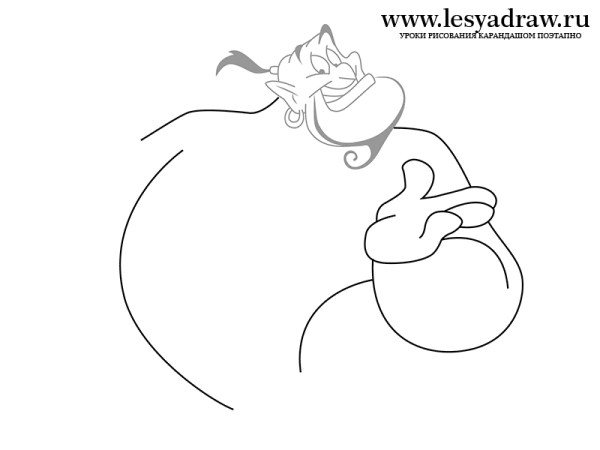 Рисунок Джина поэтапно