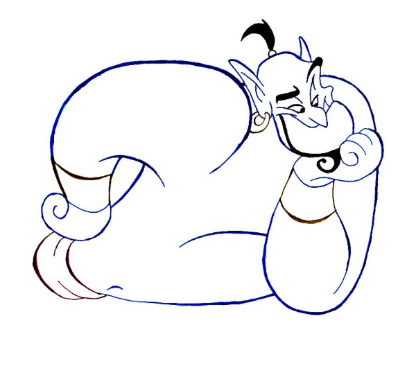 Джин из Аладдина раскраска