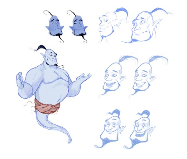 Аладдин Джин концепт арт