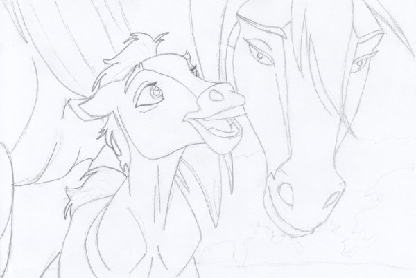 Спирит душа прерий Наброски