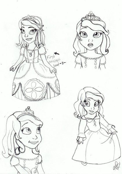 Принцесса София срисовать