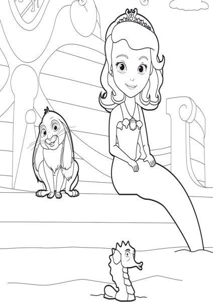 София прекрасная раскраска принцесса Хильдегарда