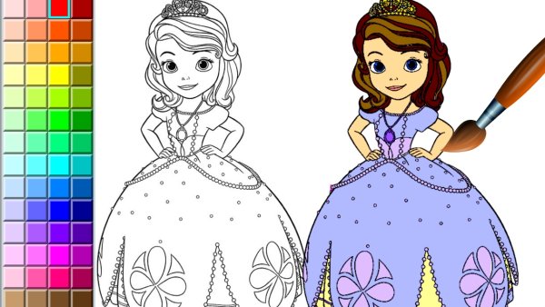 Раскраска принцессы для девочек царевны