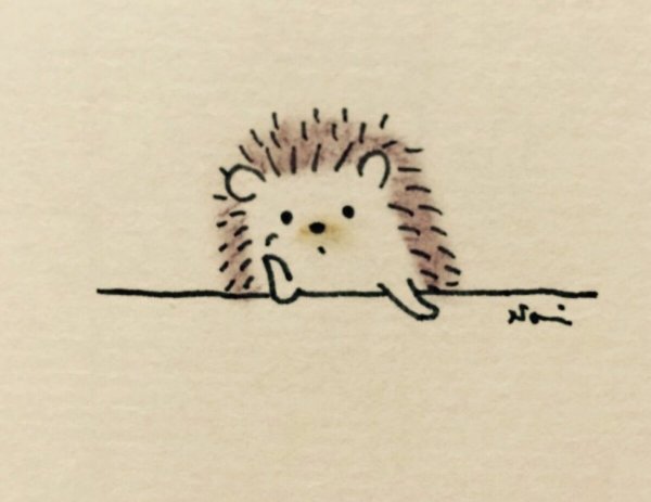 Ежик милый мультяшный